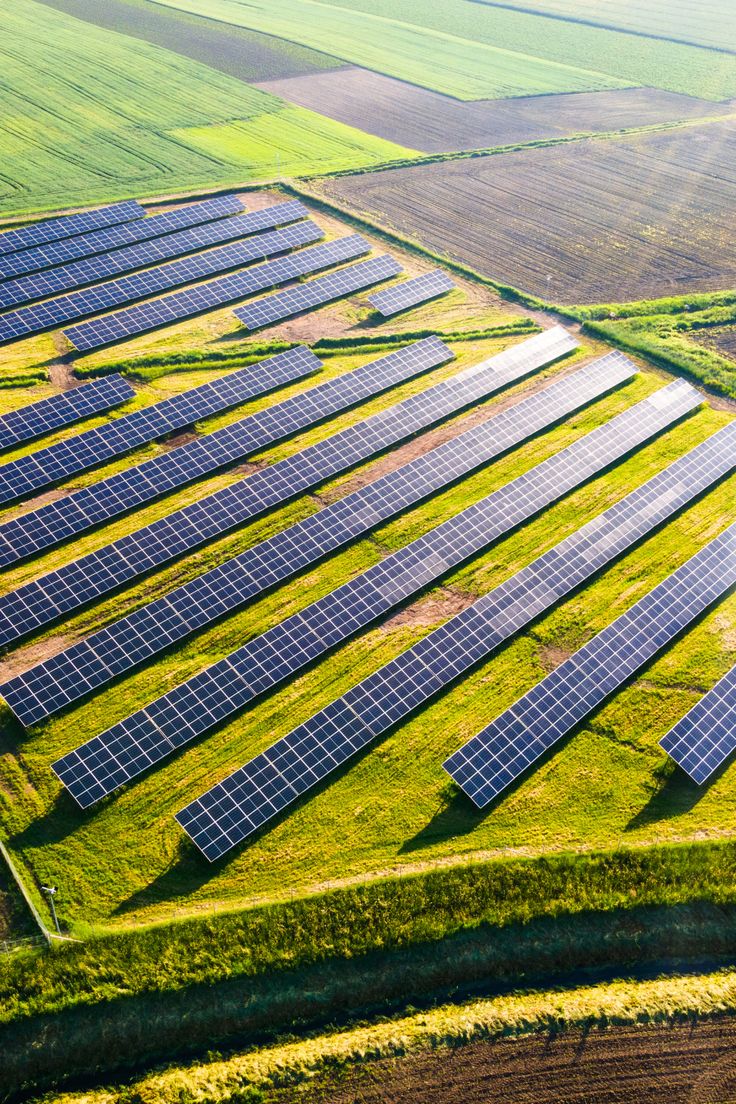 Vista aérea de usina solar fotovoltaica entregue pela GR Solar